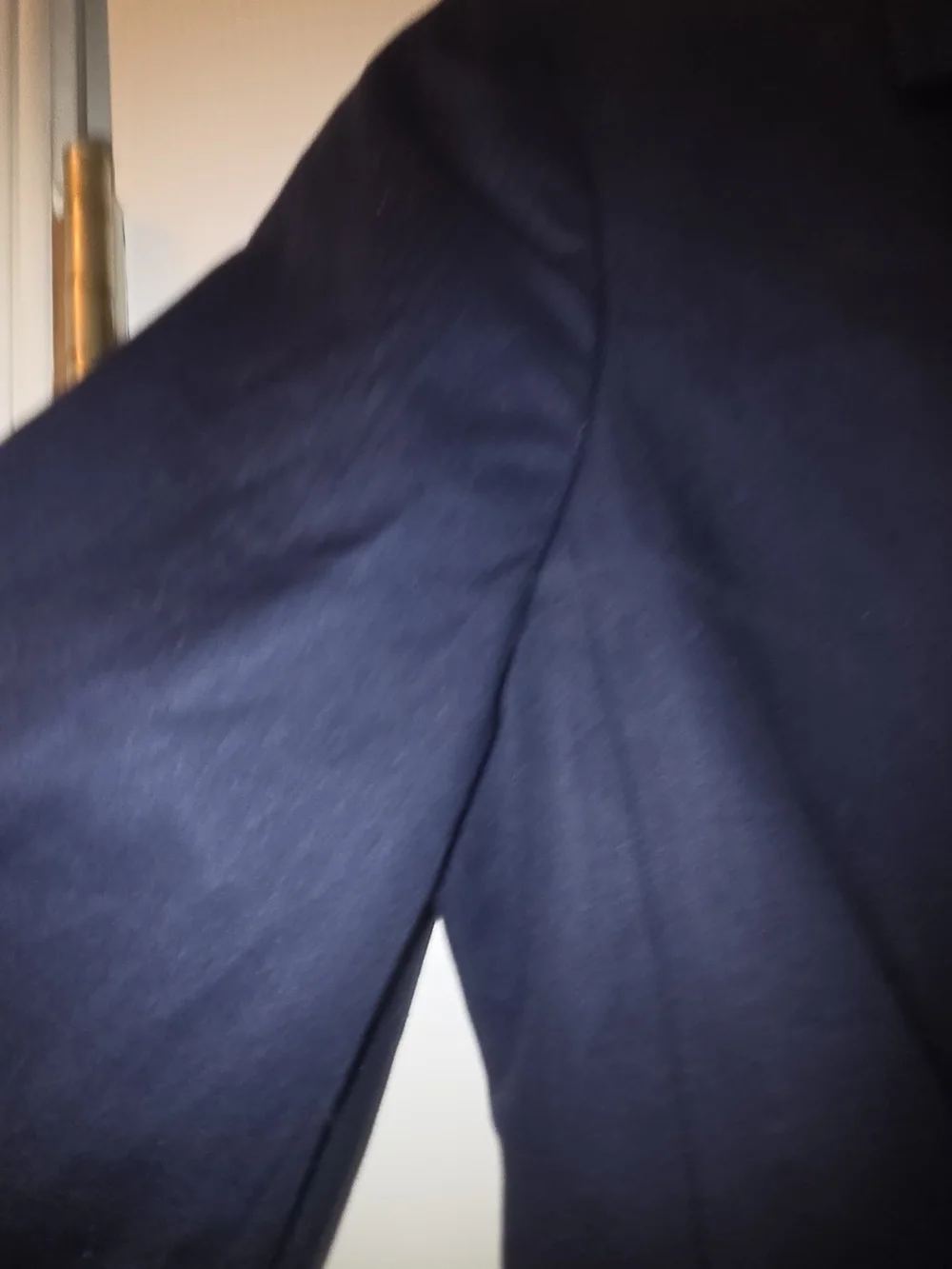 J. Crew Factory Cotton Spandex Navy Suiting Blazer Size 06, Like New.